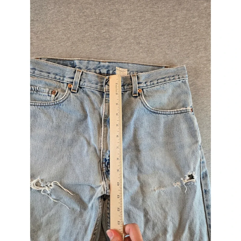 Vintage‎ Levi's 505 Jeans Mens W34 L30 Light Wash 1999 Straight Distressed 90s